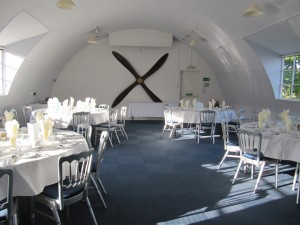 The venue at the Yorkshire Air Museum for our Reunion Dinner